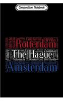Composition Notebook: Netherlands Flag with Dutch City Names Word Art Journal/Notebook Blank Lined Ruled 6x9 100 Pages