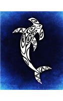 Hammerhead Shark Dot Grid Bullet Journal: 150 Page Notebook 8 X 10 Inches
