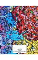 Cornell Notes XL Notebook: 8.5"x11" 250 page, Extra Large Cornell Notebook: Alien Graffiti Cover Design