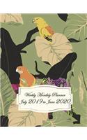 Weekly Monthly Planner July 2019 to June 2020