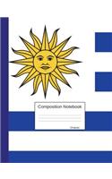 Uruguay Composition Notebook: College Ruled Uruguayan Flag Journal to write in for school, take notes, for kids, students, teachers, homeschool