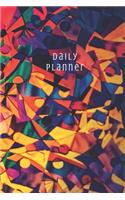 Daily Planner: Daily and Hourly Planner for Organizing School Family Personal and Professional Schedules Geometric Colorful Shapes