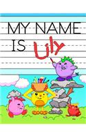 My Name is Lily: Personalized Primary Tracing Workbook for Kids Learning How to Write Their Name, Practice Paper with 1 Ruling Designed for Children in Preschool and