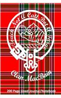Clan Macbain 200 Page Lined Journal/Notebook