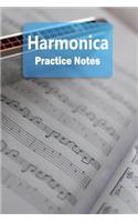 Harmonica Practice Notes: Harmonica Notebook for Students and Teachers - Pocket Size 6x9 100 Pages Journal(4 Instrument Practice Notes Series Volume 4)