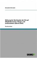 Wirkung der Rechtsakte der EU auf Mitgliedsstaaten, Bürger und Unternehmen (Stand 2004): (German)