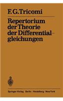 Repertorium Der Theorie Der Differentialgleichungen