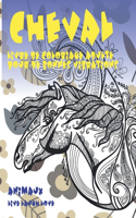 Livre de coloriage adulte pour de bonnes vibrations - Live Laugh Love - Animaux - Cheval