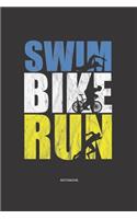 Notebook: Triathlon Notebook / Diary / Journal with 120 Blank Lined Pages Large Women, Girl, Man, Family