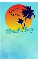 Hanalei Bay Hawaii: Cute Sunset Palm Tree Flock of Birds Surfing Beach Dotted Grid Bullet Journal Notebook - 100 pages 6 x 9 inches Log Book