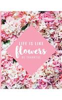 Life is Like Flowers Be Thankful