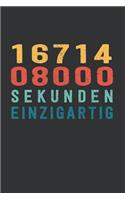 1 671 408 000 Sekunden Einzigartig: tolles 53 Jahre Geburtstags Notizbuch liniert - 100 Seiten