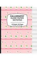Calligraphy Guide Paper Notepad: Llama Print (5), Calligraphy Guide Book For Lettering and Design Drawing Practice