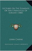 Lectures On The Elements Or First Principles Of Surgery (1880)
