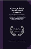 A Lecture on the Usefulness of Lyceums