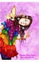 Rainbow Peace Faerie blank journal