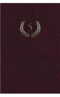 Monogram "5" Blank Book: 150 Page Sketchbook Scrapbook Notebook