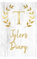 Tyler's Diary: Personalized Diary for Tyler / Journal / Notebook - T Monogram Initial & Name - Great Christmas or Birthday Gift