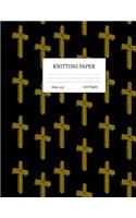 Knitting Paper: Graph Notebook and Journal for Patterns - 4:5 Ratio - 100 pages - Letter Format 8.5"x11" - Cover Design Code 00067