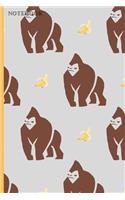 Notebook: Cool Gorilla Lover Softback Diary Composition Book Journal (6" x 9") 120 Lined Pages