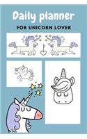 Daily planner for unicorn lover: Professional daily planner notebook, Daily planner with hourly schedule, Daily food planner and activity tracking book (6x9)
