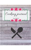 Cooking Journal and Recipe Book to Write in Recipes and Notes. Spaces for 95 Recipes. 8.5x11
