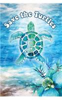 Save the Turtles: Journal for Aesthetic Tweens and Teens; Blank Lined Diary Pages, Perfect Gift for Girls