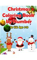 Christmas Coloring Book by Number for kids Ages 6-10