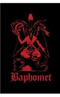 Baphomet: Satanic Journal - Blood Red - College Ruled Lined Pages(3 Journal, Notebook, Diary, Composition Book)