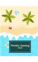 Weekly Cleaning Chart: Household Planner, Daily Routine Planner, Cleaning and Organizing Your House Large Size 8.5