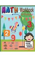 Math Workbook for Preschool Reading Tracing Counting Numbers