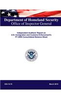 Independent Auditors' Report on U.S. Immigration and Customs Enforcement's Fy 2009 Consolidated Balance Sheet