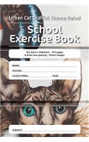 Urban Cat Graffiti Theme Ruled School Exercise Book