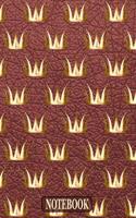 Notebook: Notebook and Journal for All Ages, Exercise and Composition Book and More (Brown Leather Effect with Gold Coloured Crowns on Cover)(2 Leather Effect & Gold Crowns 6" X 9" 150 Pages)