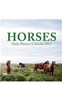 Horses Daily Planner Calendar 2017