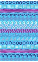 Journal Notebook Tribal Art Pattern Blue