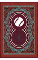 Monogram Baseball Notebook: Blank Journal Diary Log(51 Monogram Arabesqueone 150 Lined)