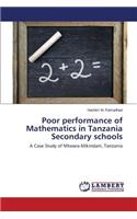 Poor performance of Mathematics in Tanzania Secondary schools