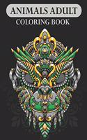 Animals- Adult coloring book