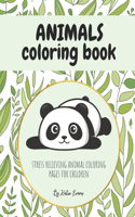 Animals Coloring Book - Stress relieving animal coloring pages for children -