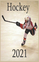 Hockey: 2021 Wall & Office Calendar, 12 Month Calendar HAPPY KIDS CALENDAR