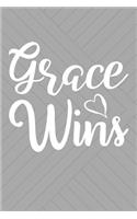 Grace Wins: Bible Verse Notebook (Blank Lined Notebook for Christian Readers)