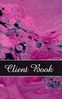 Client Book: Pink Marbled - Tracking Book - Record and Organise - client book of business