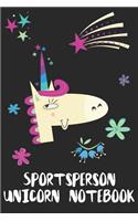 Sportsperson Unicorn Notebook