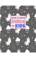 Draw and Write Journal for Kids: Cute Unicorn Matte Cover Design for Drawing, Creative Writing, Doodling, Creating Your Own Story, Illustration Book and Diary (Perfect Gift for Kids