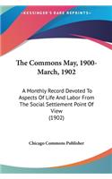 The Commons May, 1900-March, 1902