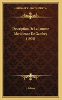Description De La Lunette Meridienne De Gambey (1905)