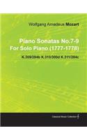 Piano Sonatas No.7-9 By Wolfgang Amadeus Mozart For Solo Piano (1777-1778) K.309/284b K.310/300d K.311/284c