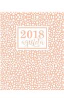 Agenda: 2018 Agenda settimanale italiano: Avorio su Rosa: 19x23cm