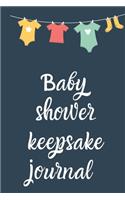 Baby shower keepsake journal